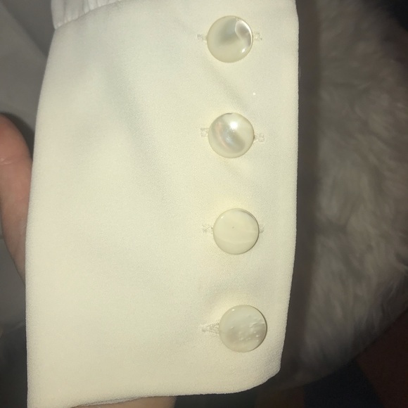 YSL white flowy blouse w/button up sleeves! - Picture 9 of 9